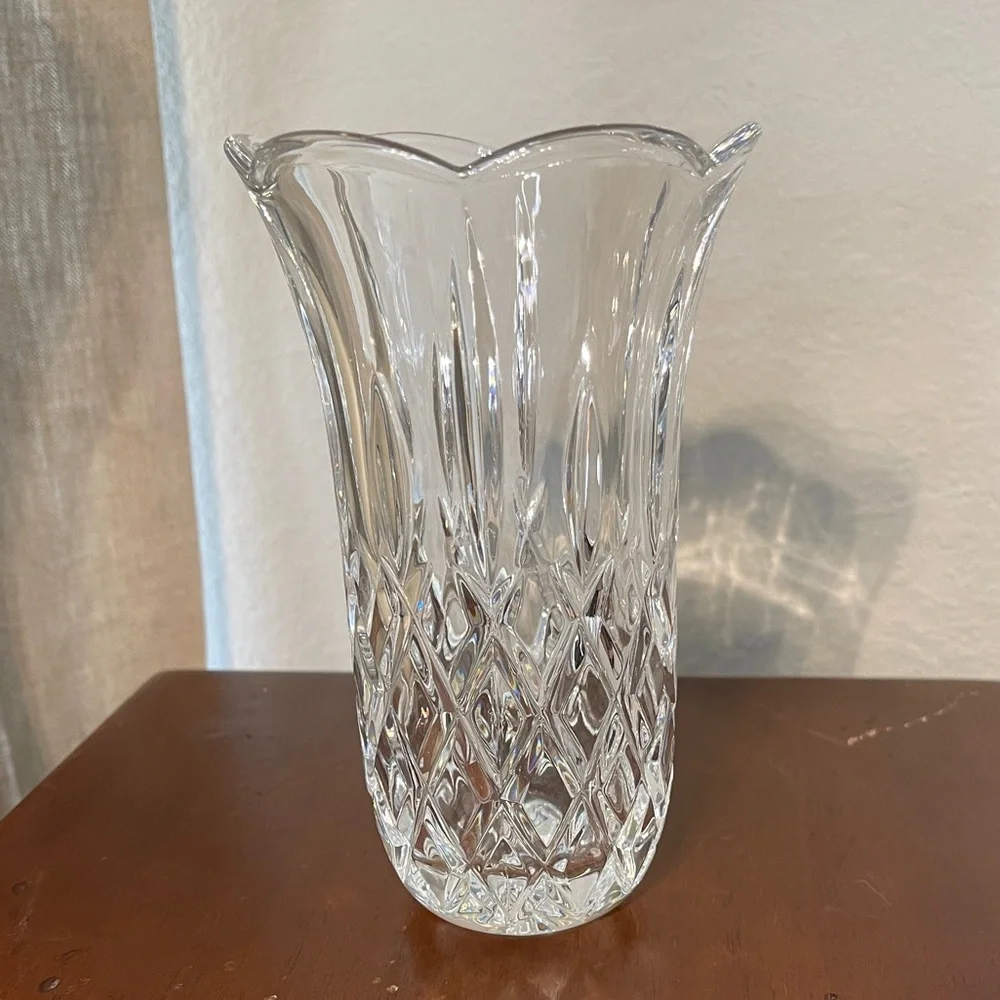 GORHAM CRYSTAL King Edward Pattern 6” Flared Crystal Vase